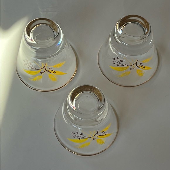 VTG 1950s Autumn Gold Homer Laughlin for Century Service set/3 glasses - Picture 12 of 12